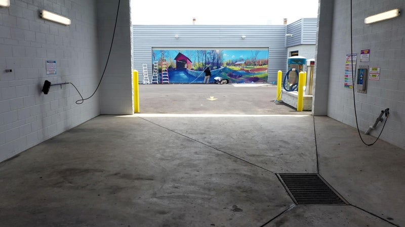 interior view of criswell carwash during the day